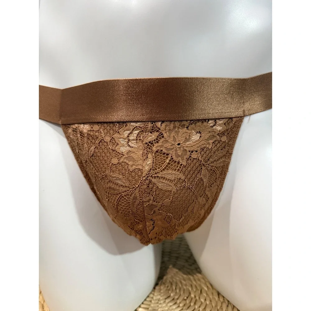 Cosabella Never Say Never Men's Lace Jock Strap Nude TRE NWT Size M